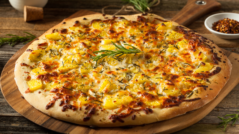 potato pizza with rosemary