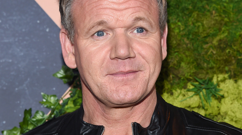 Gordon Ramsay in leather jacket