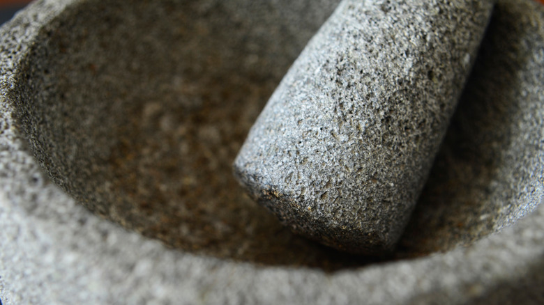 Close-up a molcajete