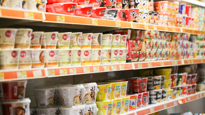 The ramen aisle at H Mart