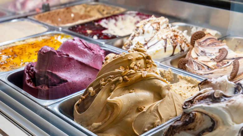 Containers of gelato