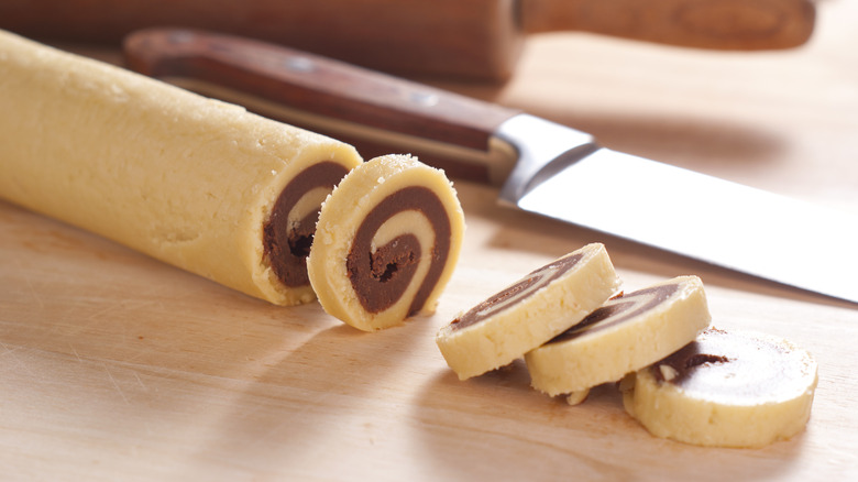 sliced icebox cookie dough