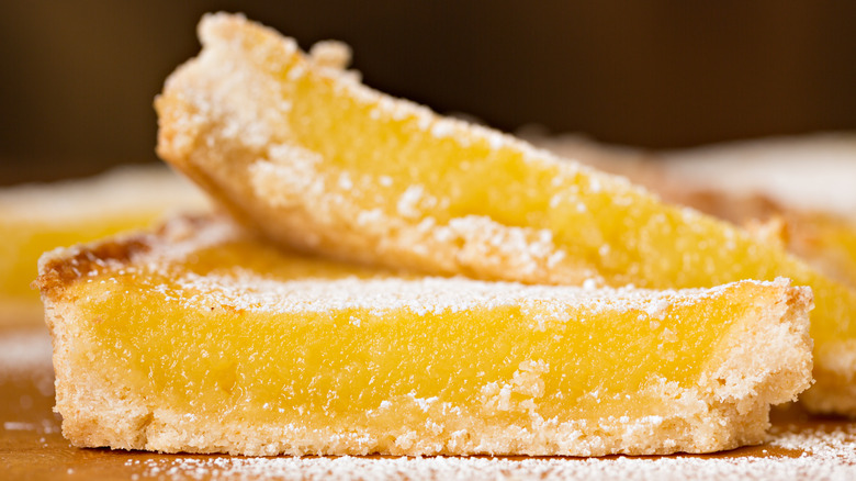 close-up lemon bars