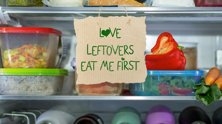 leftovers in fridge