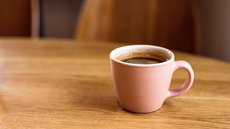 Cup of coffee on a table