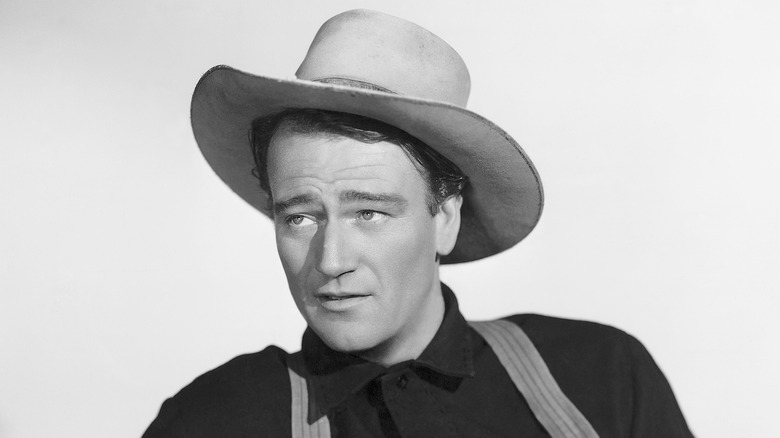 John Wayne in black and white