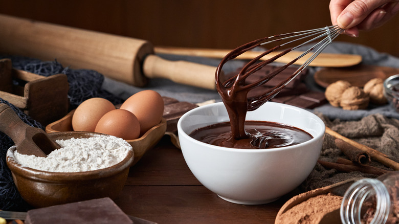 Ingredients for chocolate mousse