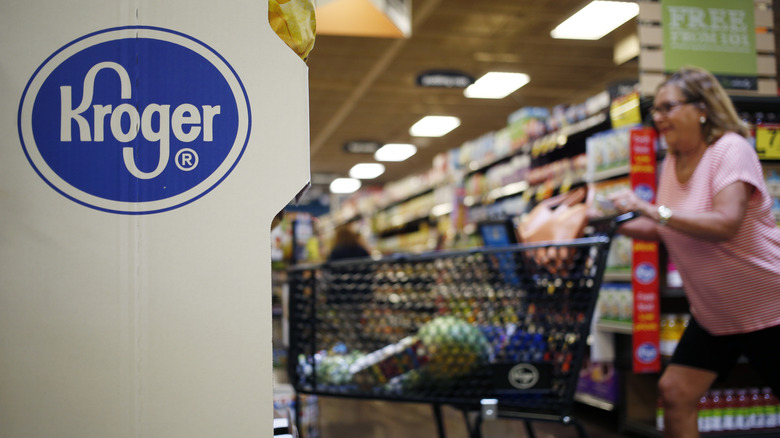 Person shopping at Kroger