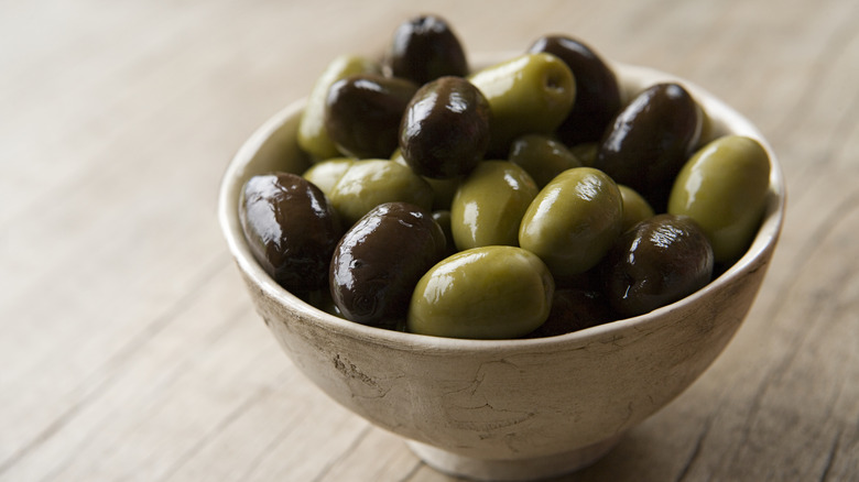 Olives in small bowl
