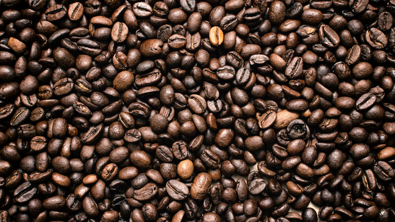 Coffee beans full background