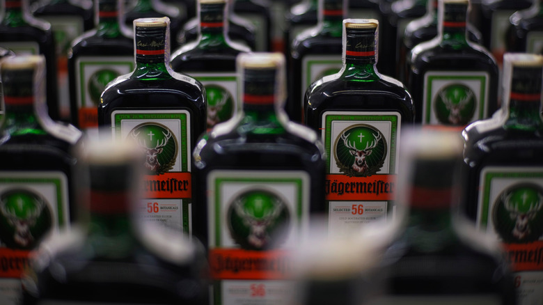 Case of Jägermeister bottles