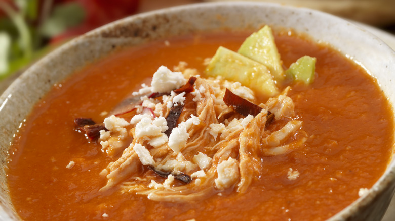 bowl of tortilla soup