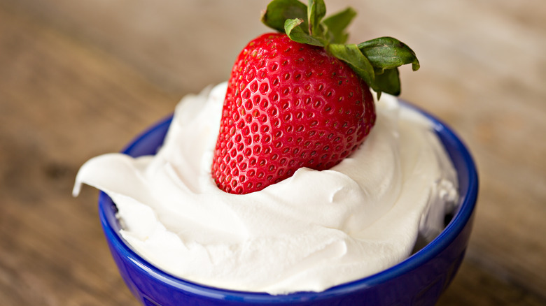 strawberry whipped cream