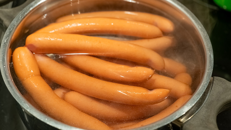 Hot dogs in water