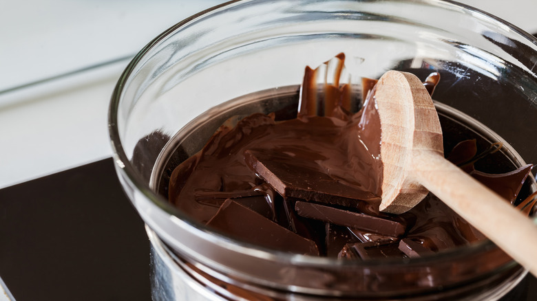 tempering chocolate on stove