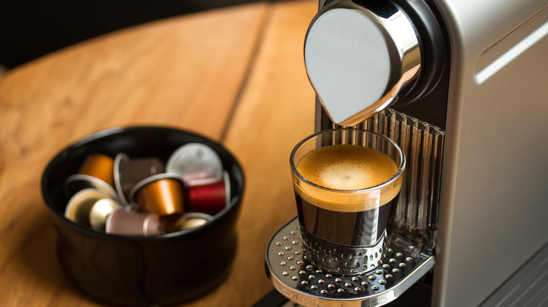 Nespresso machine and pods