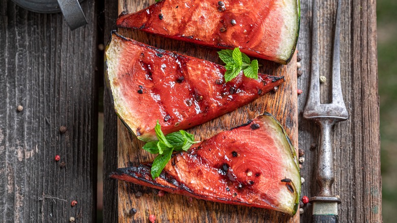 Grilled watermelon