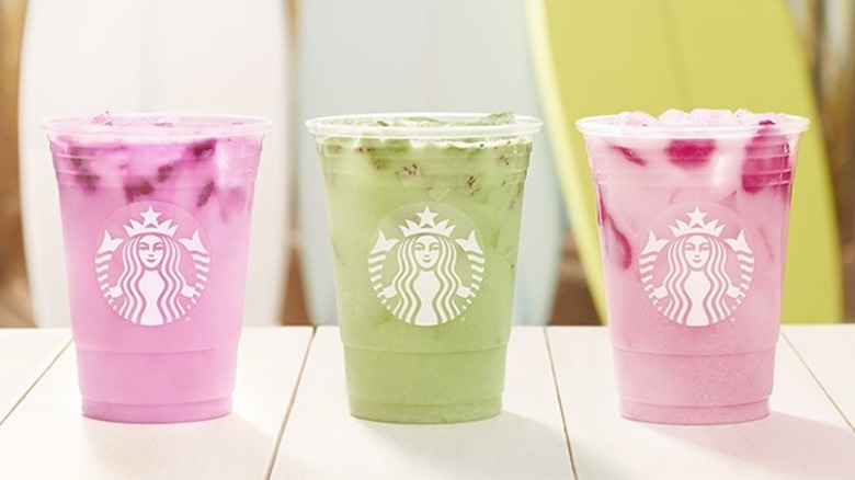 Three Starbucks refreshers