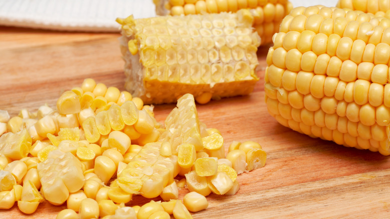 fresh corn cut off cob