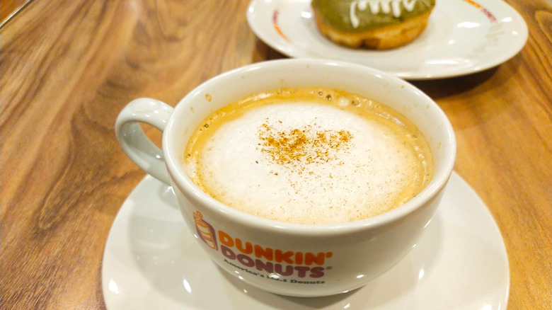 Dunkin' coffee and donut