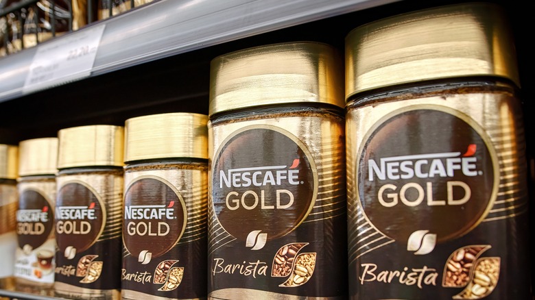 Nescafe products in store