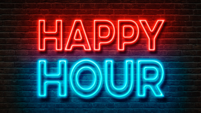 happy hour sign