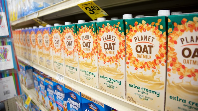 Planet Oat oat milk on shelf