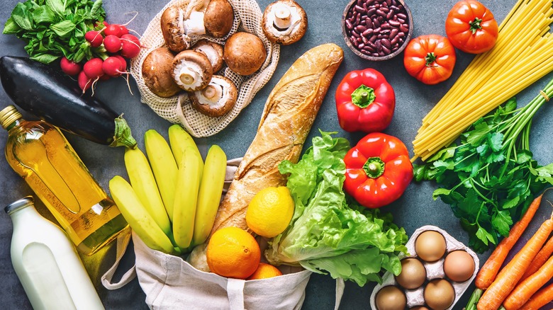 healthy foods on table