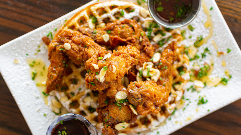 chicken and waffles