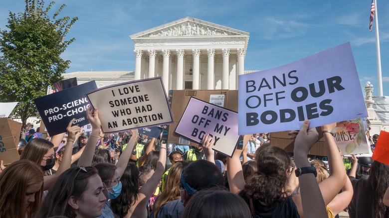 Abortion rights protest outside the U.S. Supreme Court