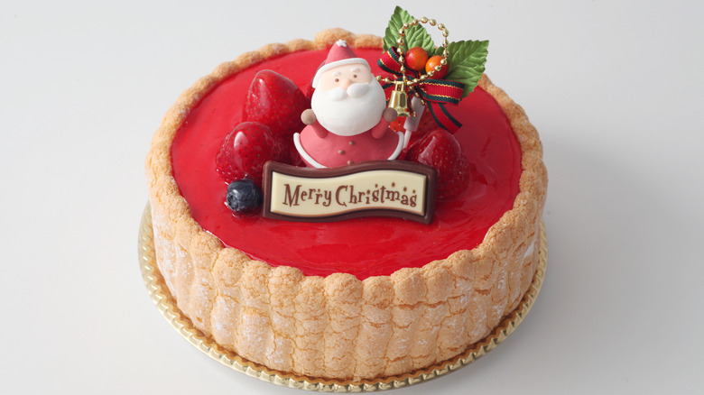 Japanese Christmas strawberry cake 