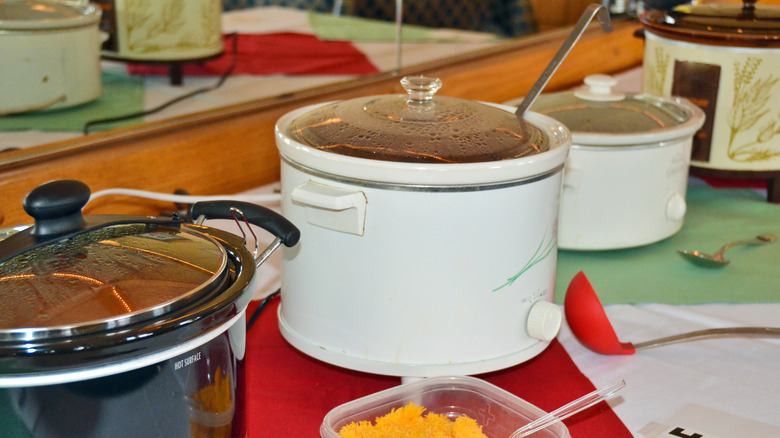 slow cookers at potluck