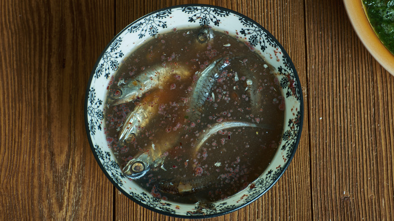 garum fish sauce in bowl