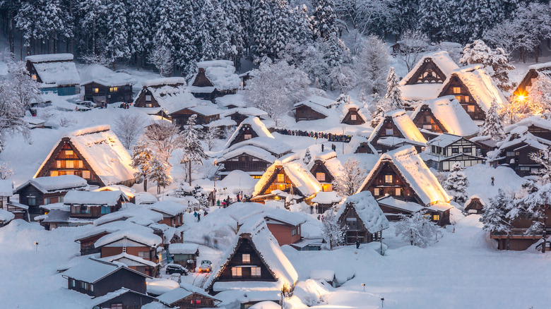 wintertime scene in Japan