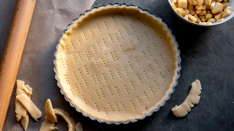 Rolled out pie crust