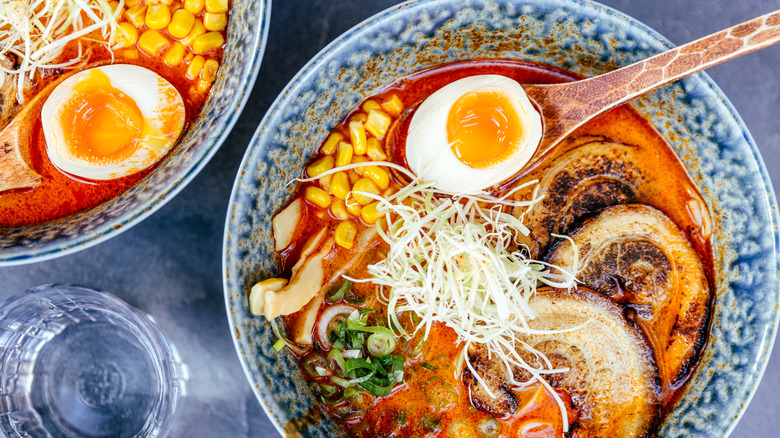 Ramen in bowls