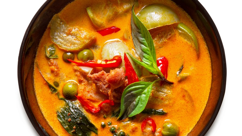 Thai red curry dish 