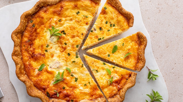 Pie crust with quiche