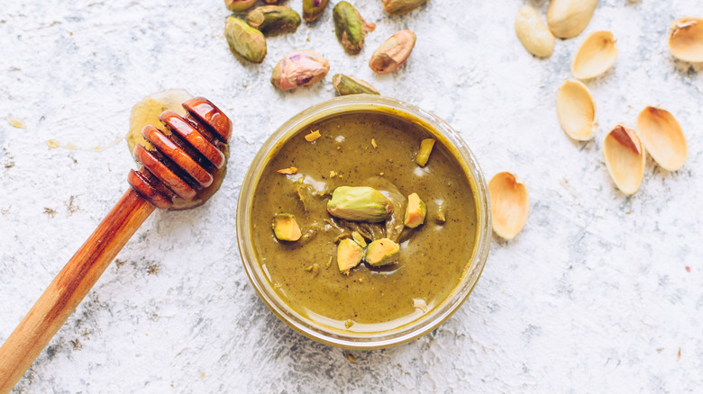 Pistachio butter with nuts