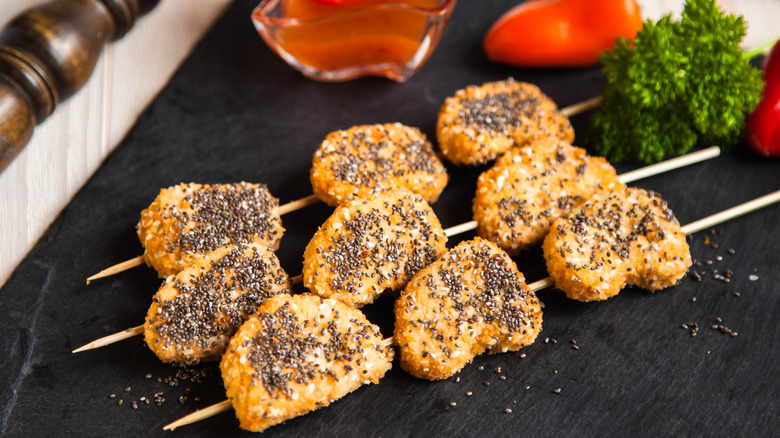 Chia-crusted chicken nuggets