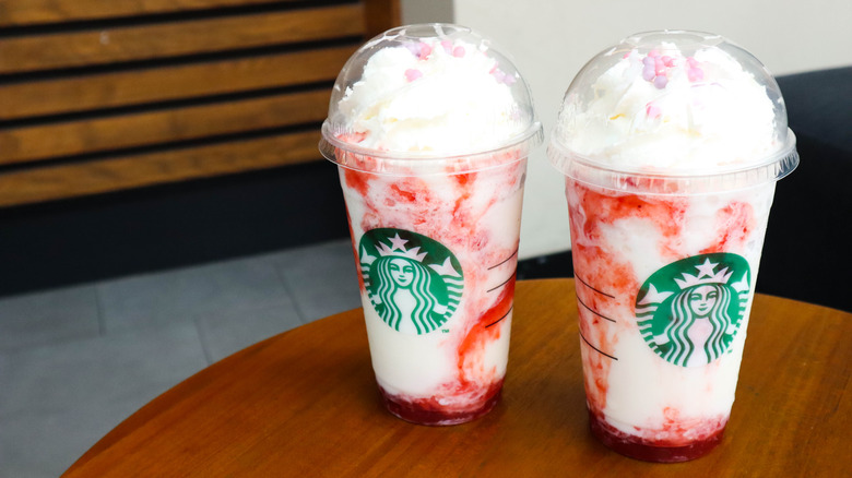 starbucks strawberry frappuccinos