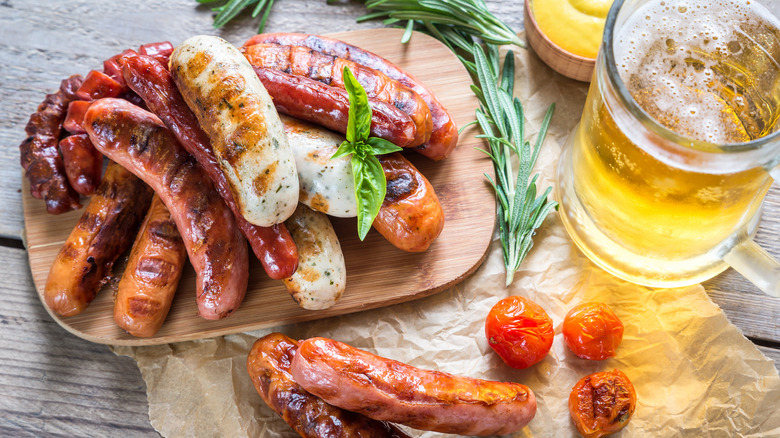 pile of cross cut sausages