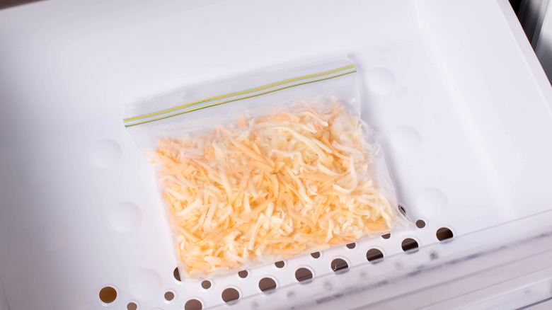 frozen cheese in a bag