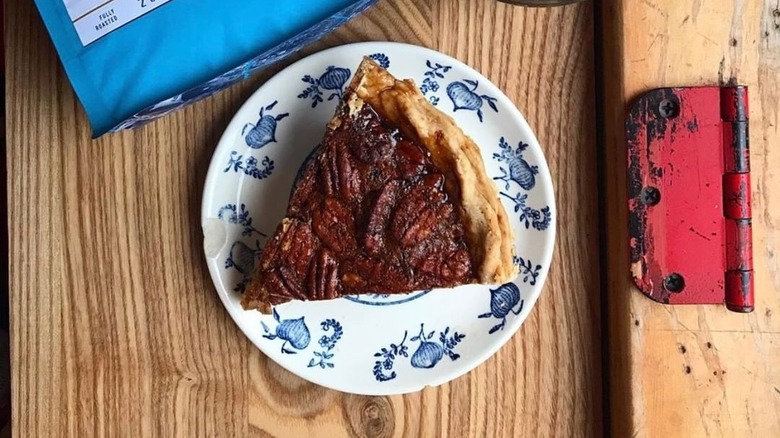 Slice of pie on plate