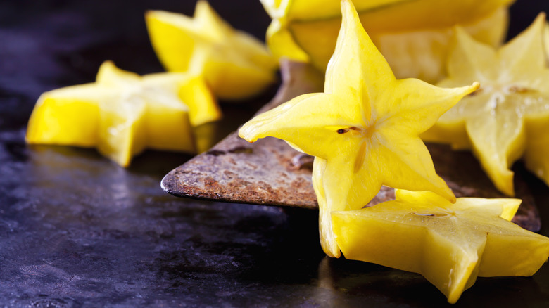 fresh cut star fruit