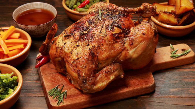 roast whole chicken with vegetables