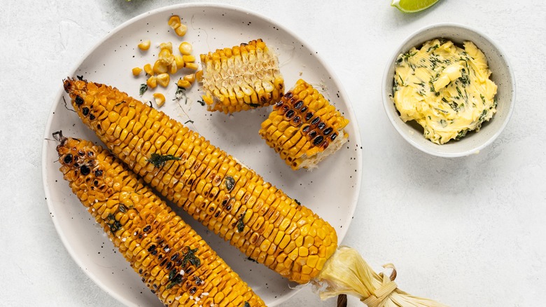 Grilled corn and compound butter