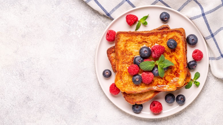 French toast on plate 