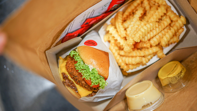 shake shack burger and fries