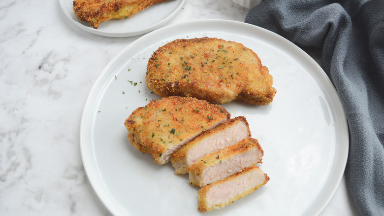 Plate of pork chops 